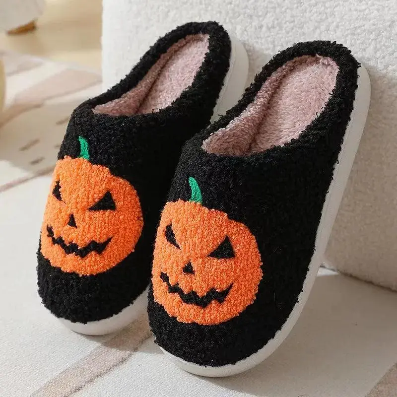 🎃🔥 Limited-Time Halloween Sale — 40% OFF! 🔥 Halloween Pumpkin Slippers for Women | Cozy Plush Warm Non-Slip Indoor Outdoor Spooky Cartoon Fluffy House Shoes | Perfect Holiday Gift