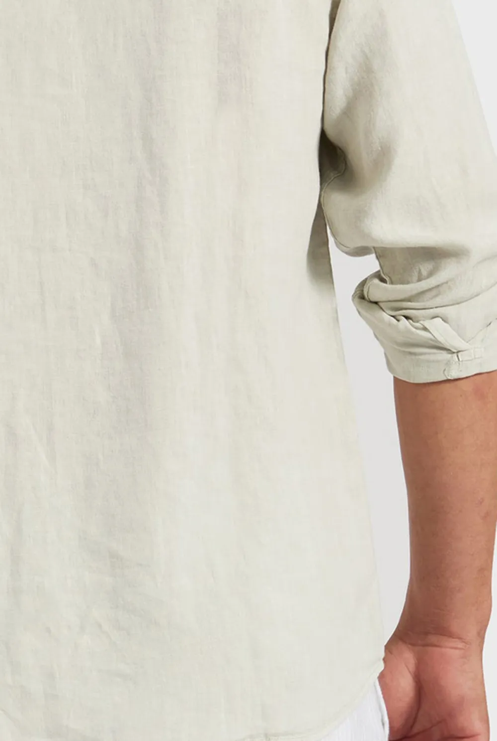 Hampton Linen Shirt- Sage green