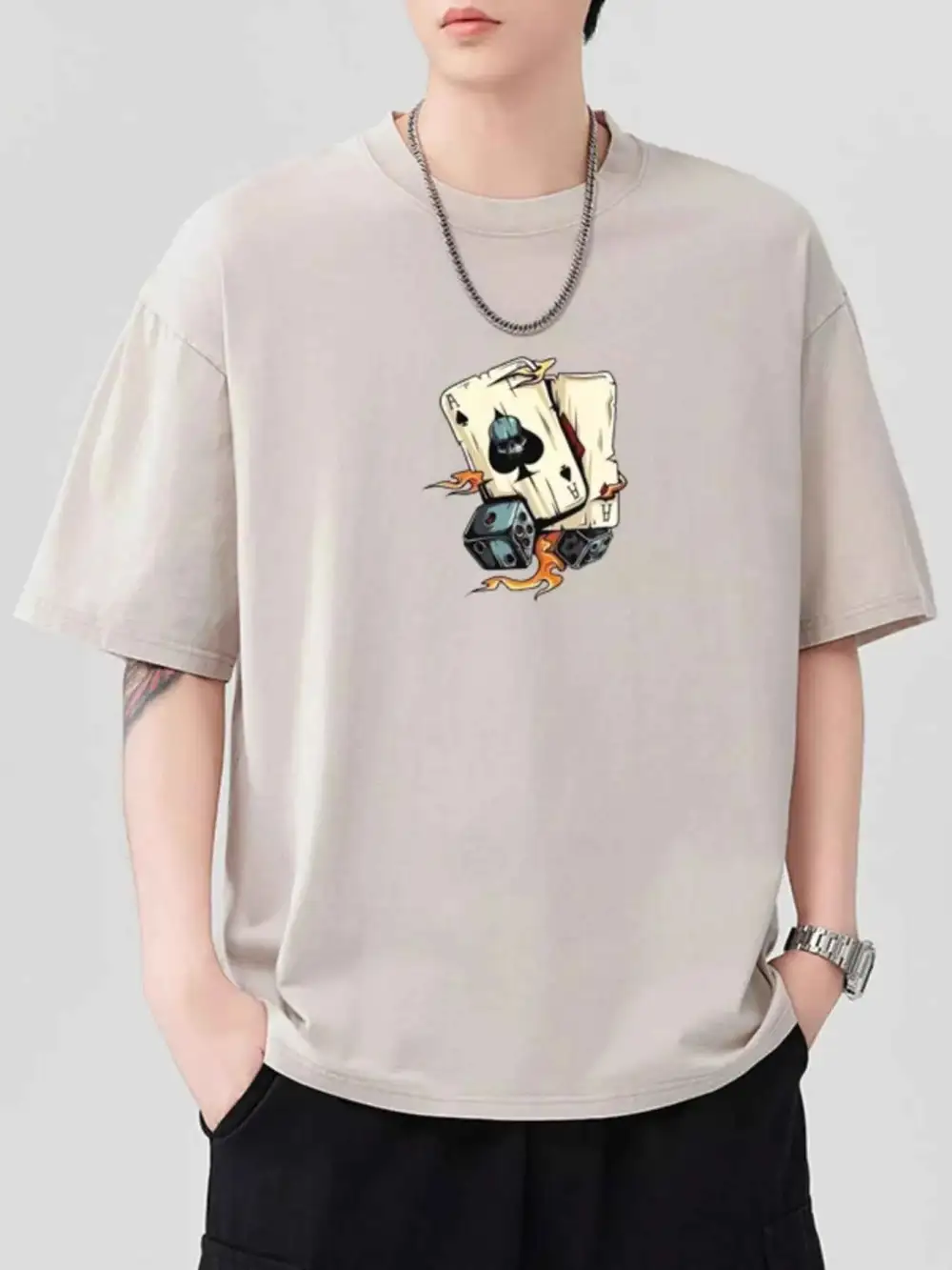 Graphic Round Neck Short Sleeve T-Shirt