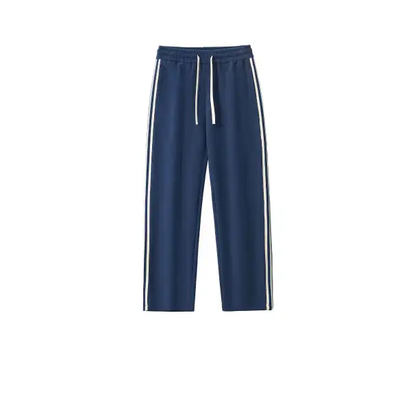 Wide Leg Track Style Men's Casual Pants