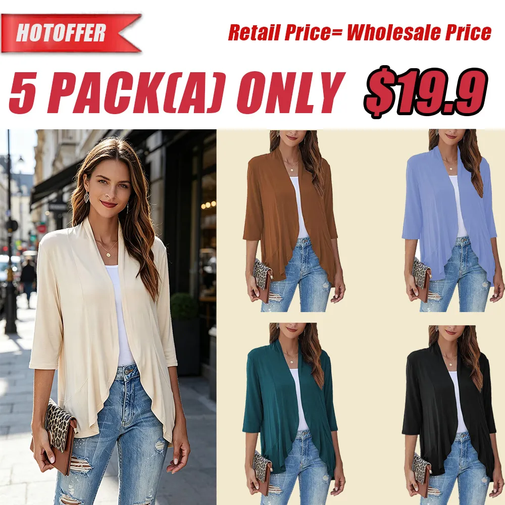 🔥Last Day ✨Women's Casual Lightweight Open Front Cardigans