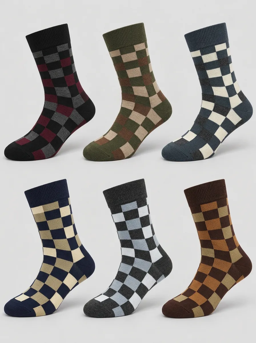 Men's Ridge Checkerboard Socks 6-Pack