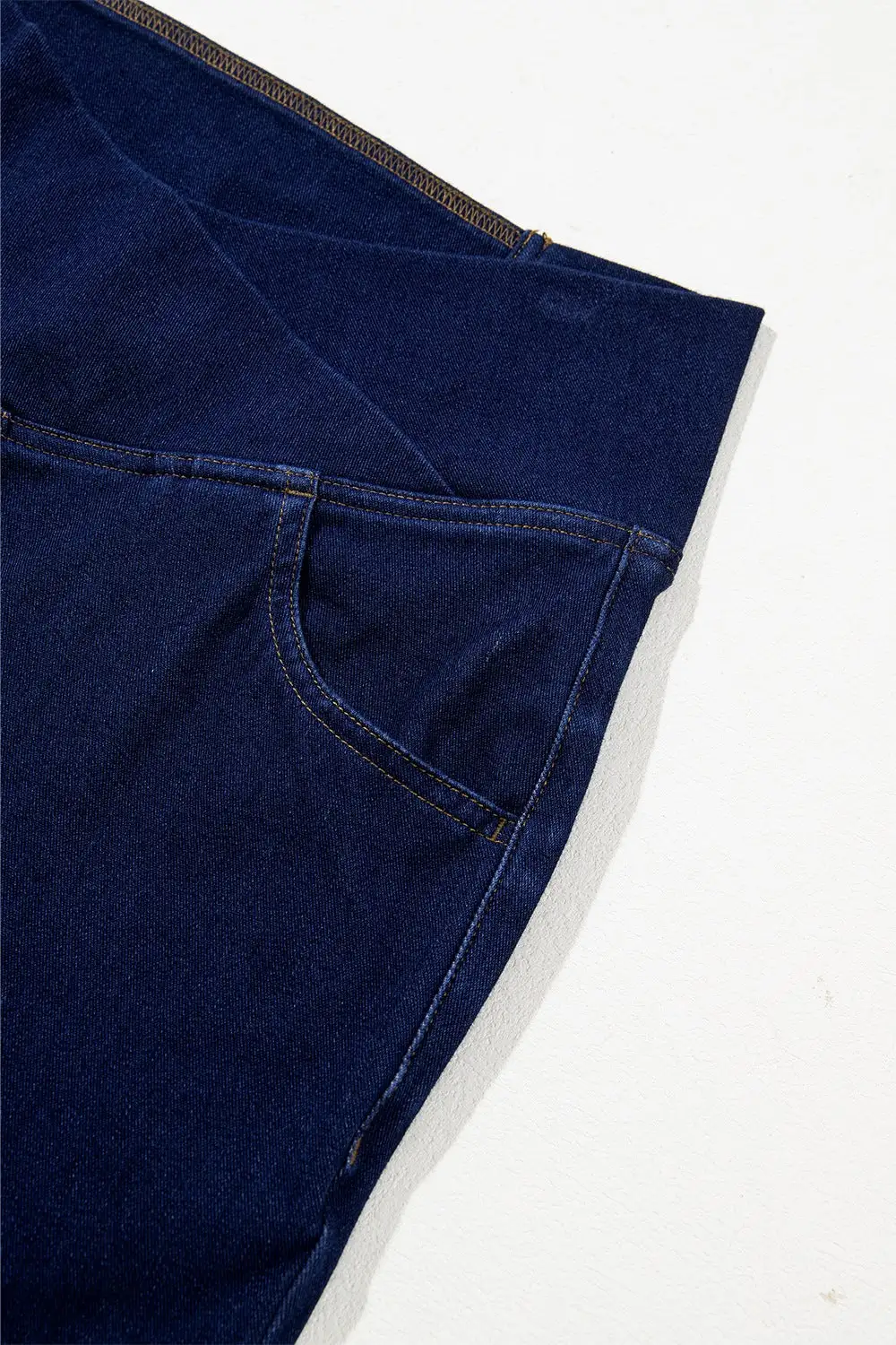 Contoured High Waist Flare Leg Denim Jeans