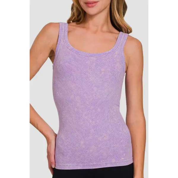 Ribbed Scoop Neck Tank