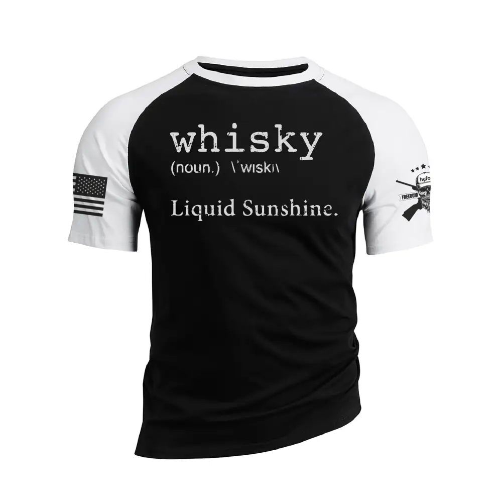 WHISKY LIQUID SUNSHINE RAGLAN GRAPHIC TEE