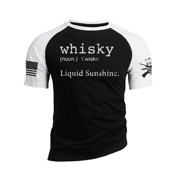 WHISKY LIQUID SUNSHINE RAGLAN GRAPHIC TEE