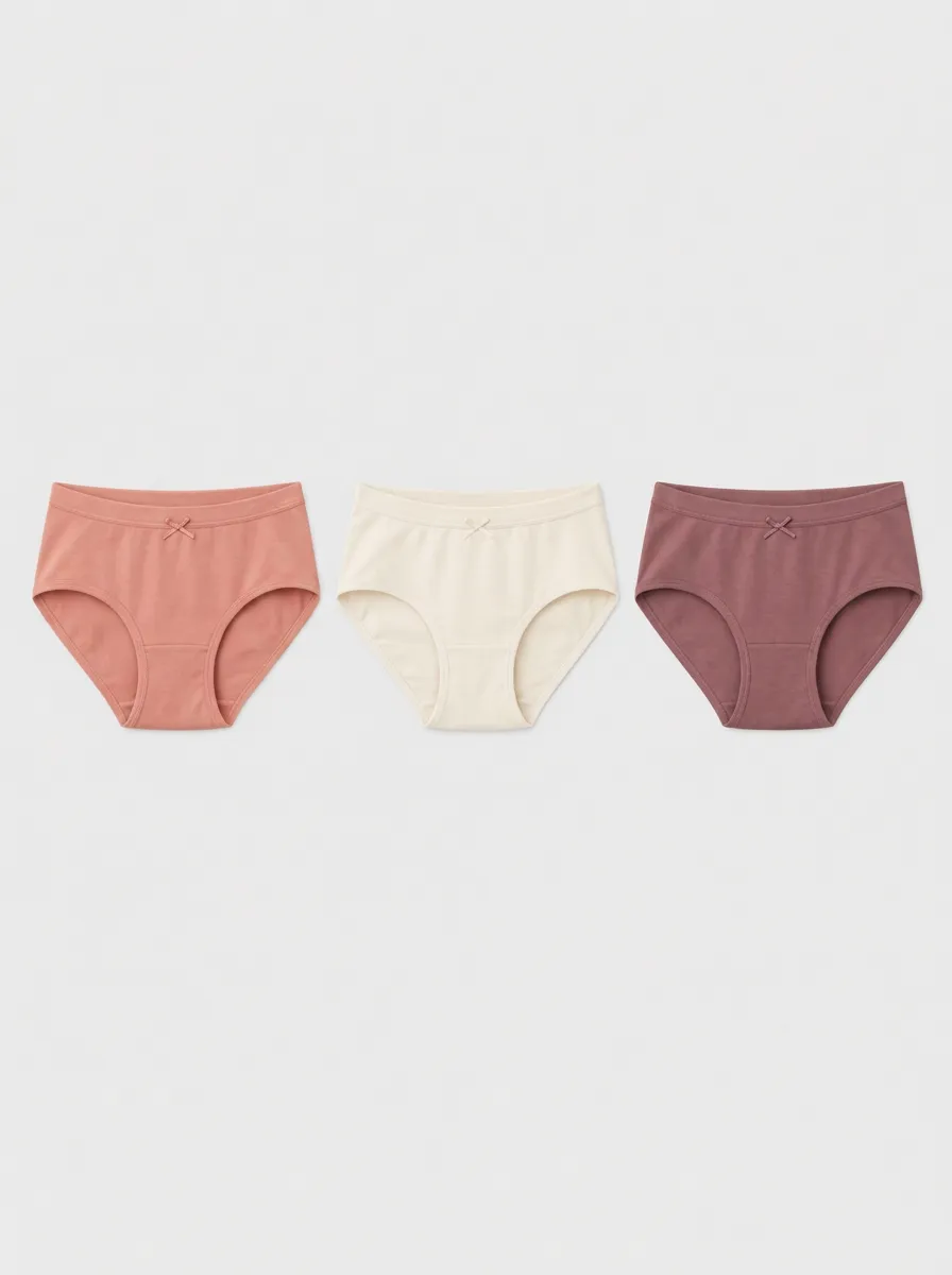 Women's Multicolor Bow Detail Briefs 3-Pack
