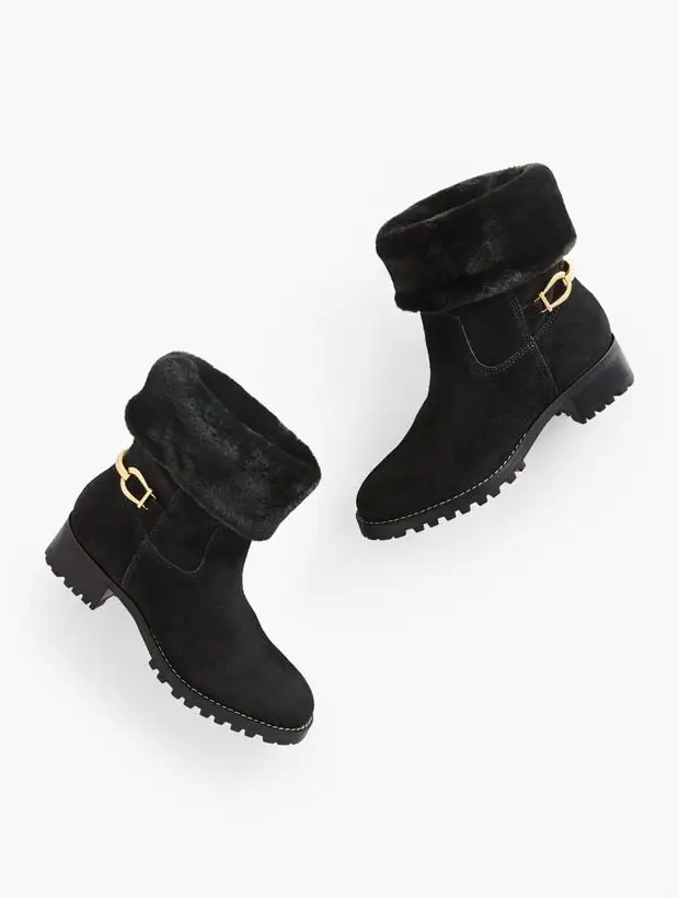 TISH FOLDOVER BOOTS - SUEDE
