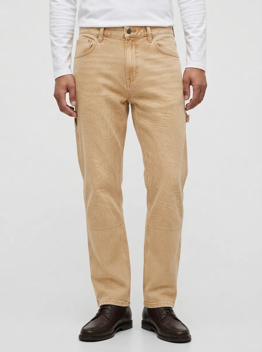 Topographic Map Jeans