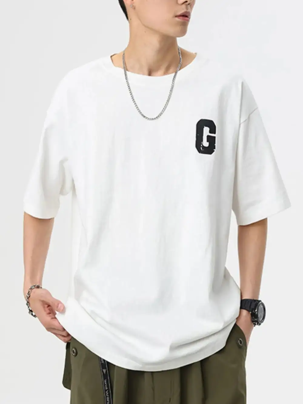 Round-Neck Half-Sleeve T-Shirt