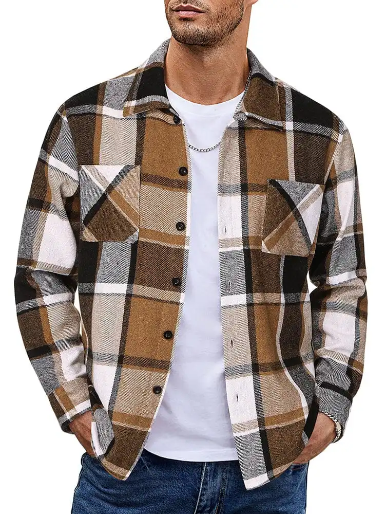 Stylish Comfy Flannel Plaid Shirt