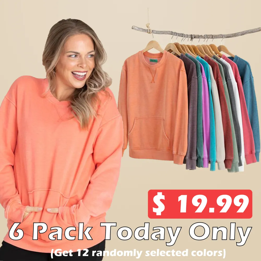 🔥Your Favorite Is Back! Pigment Dyed Cozy Campfire R-Neck Sweatshirt