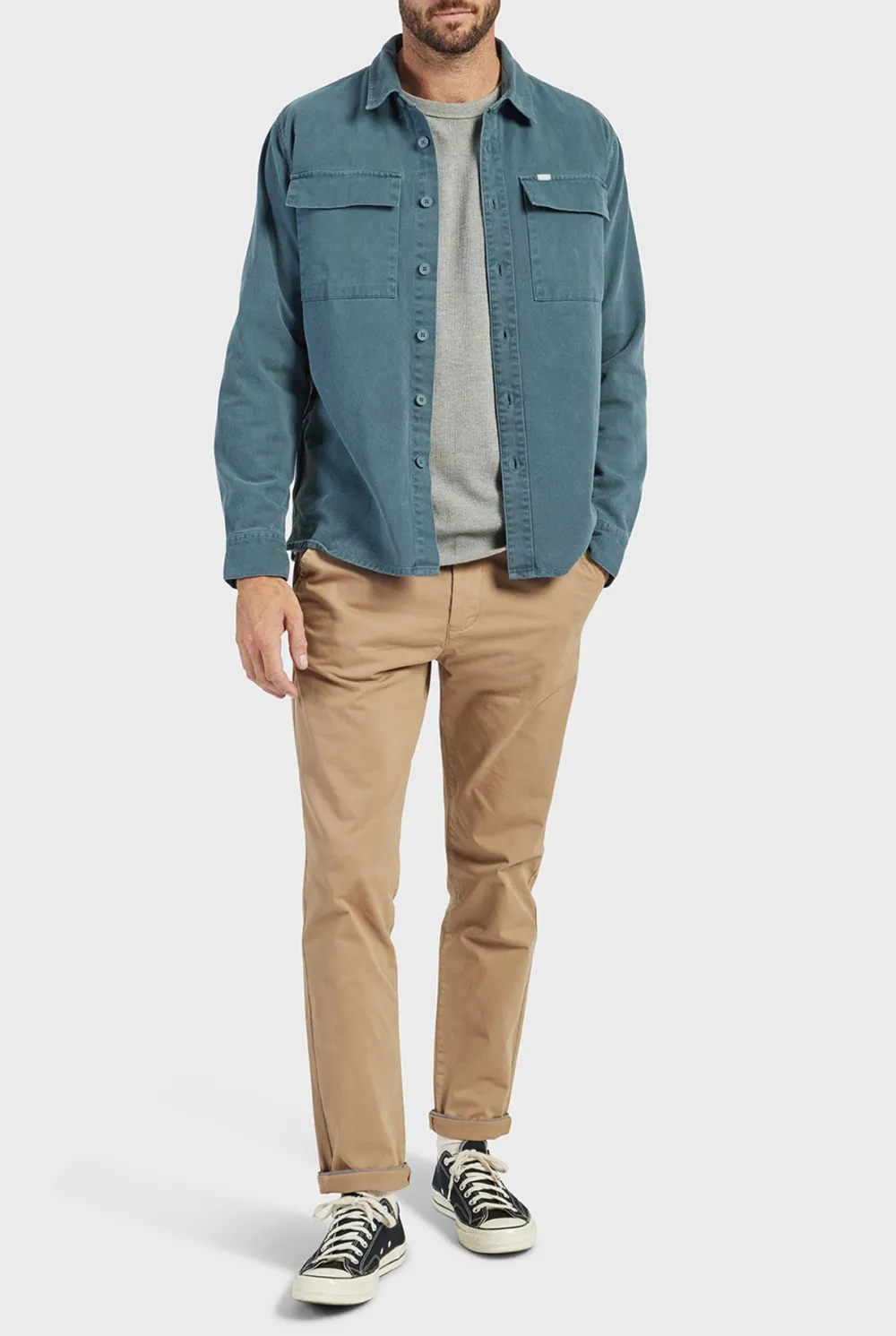 Essential Overshirt-Aloe beige