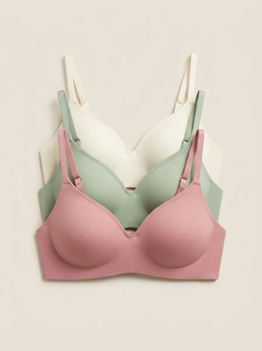 Seamless Women's Three-Piece Bra Set