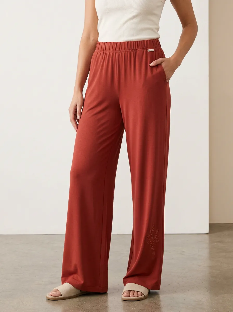 Wide-Leg Floral Printed Women's Wide-Leg Pants