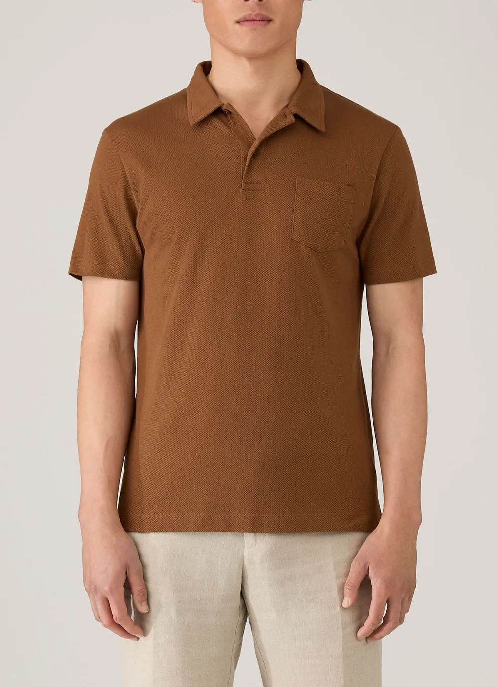 Casual Everyday Slim Fit Mesh Cotton Short Sleeve Polo Shirt