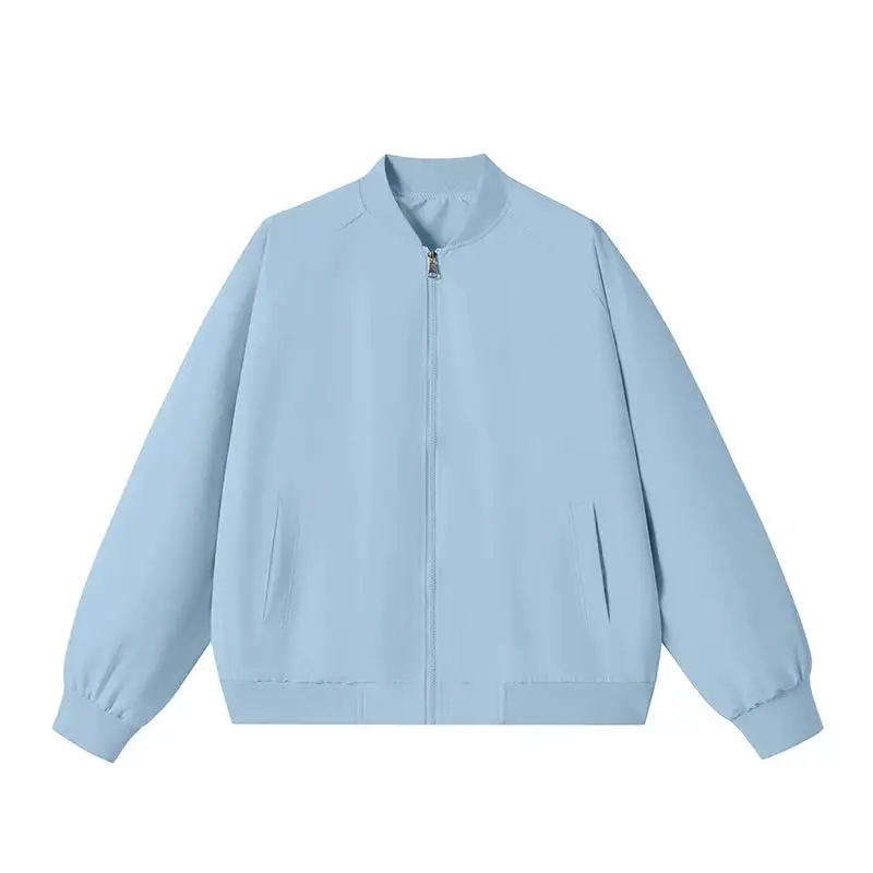 Minimal Zip-Up Bomber Jacket