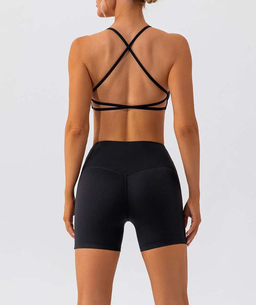 Quick-Dry Sleeveless Bra and Shorts Active Set