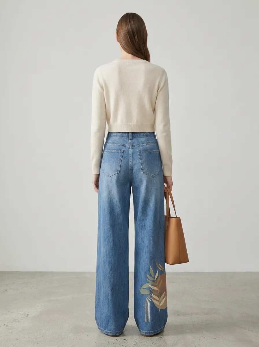 Women's Wide Leg Denim Jeans