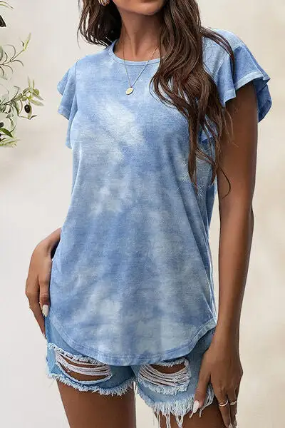Cozy Round-Neck Short-Sleeve Cotton T-Shirt