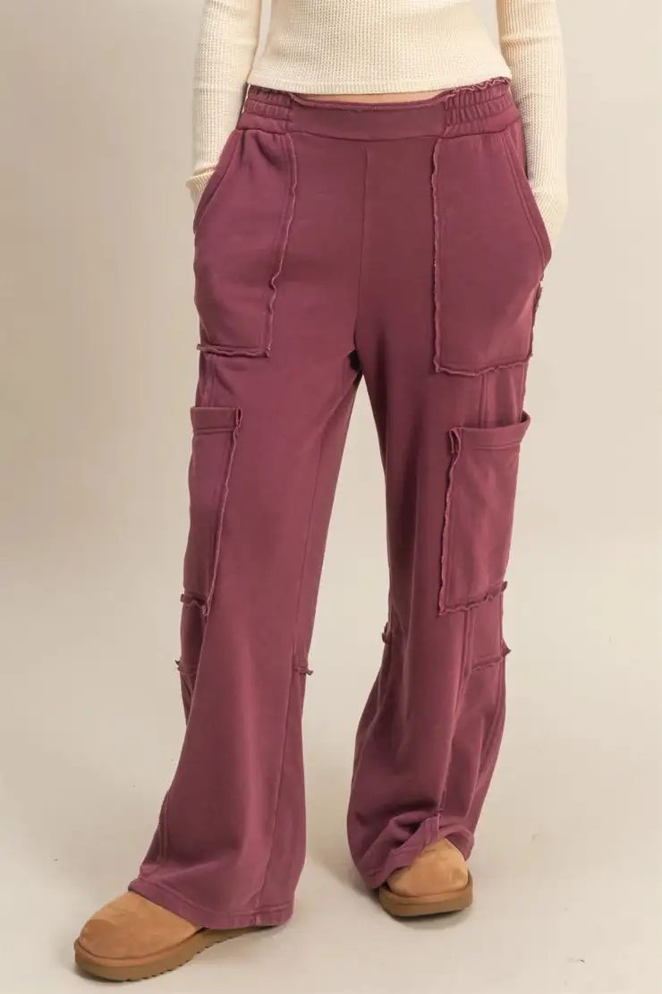 Roomy Relaxed Utility Casual Pants