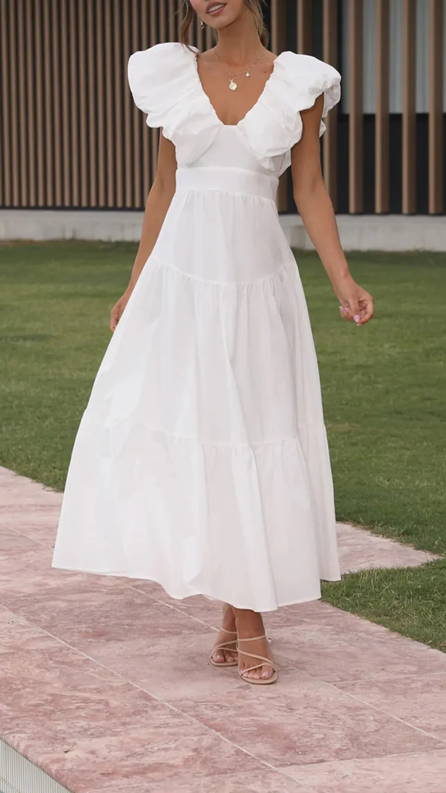 Fluffy Ruffle Tiered Dress