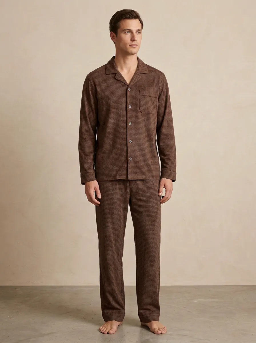 Minimal Design Classic Men's Pajama Set