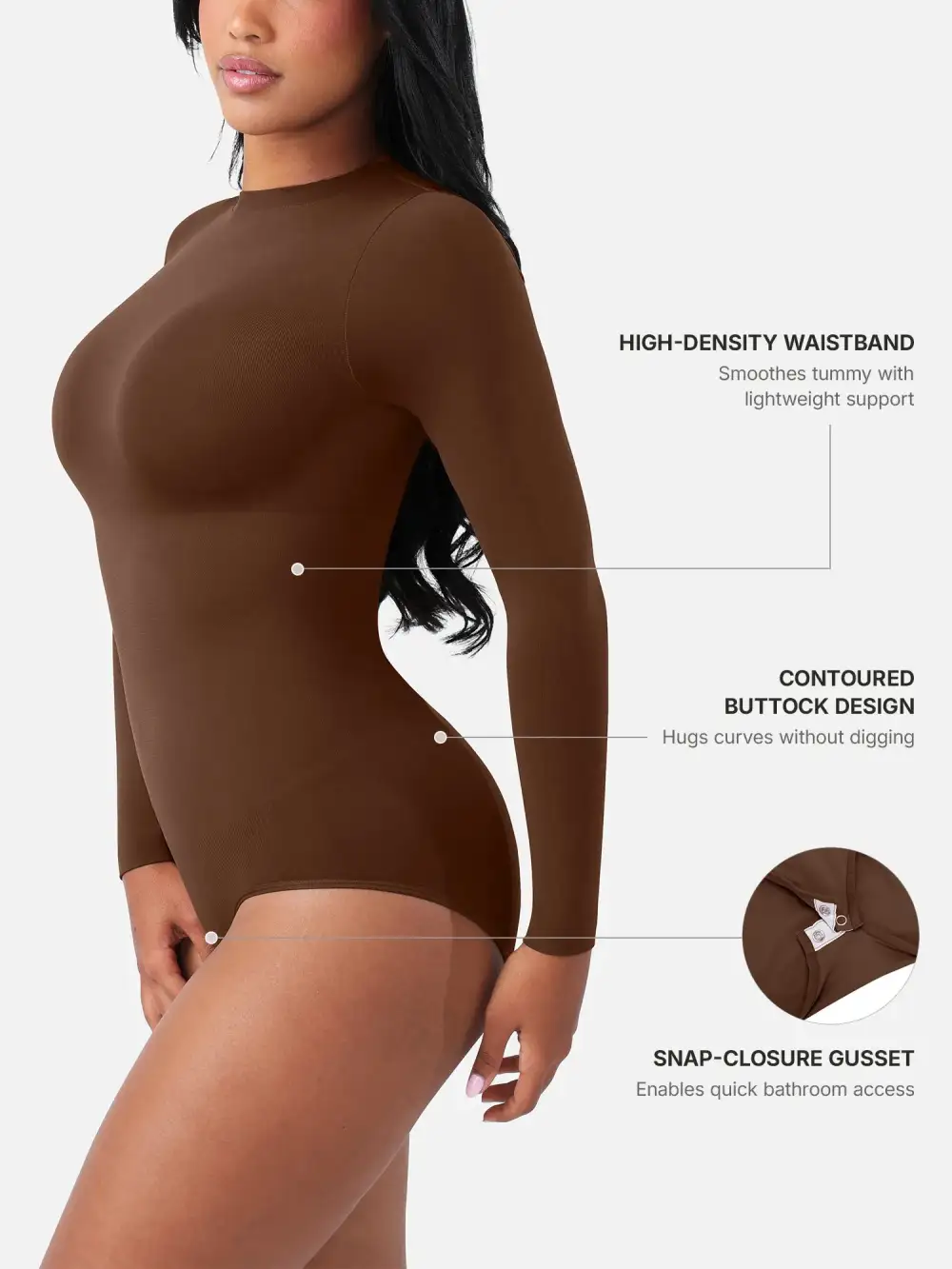 Seamless Long Sleeve Shaping Bodysuit