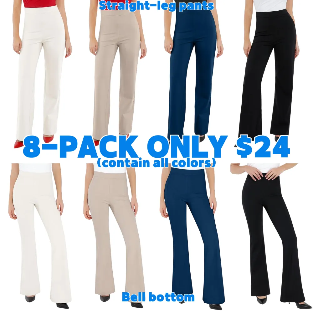 Shapewear Executive High Waisted Wide-Leg Ponte Pants with Tummy Control