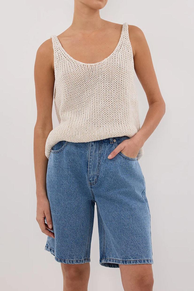 BLUE BERMUDA DENIM SHORT