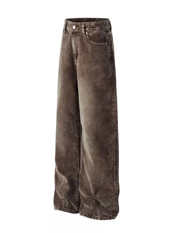 Refined Men's Wide Leg Corduroy Pants