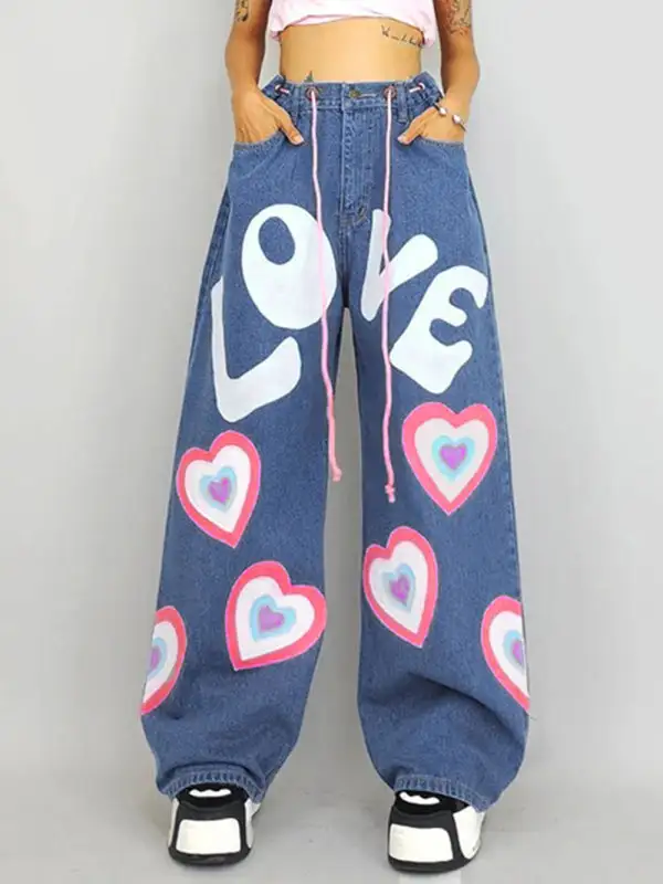Relaxed Loose Fit Denim Jeans