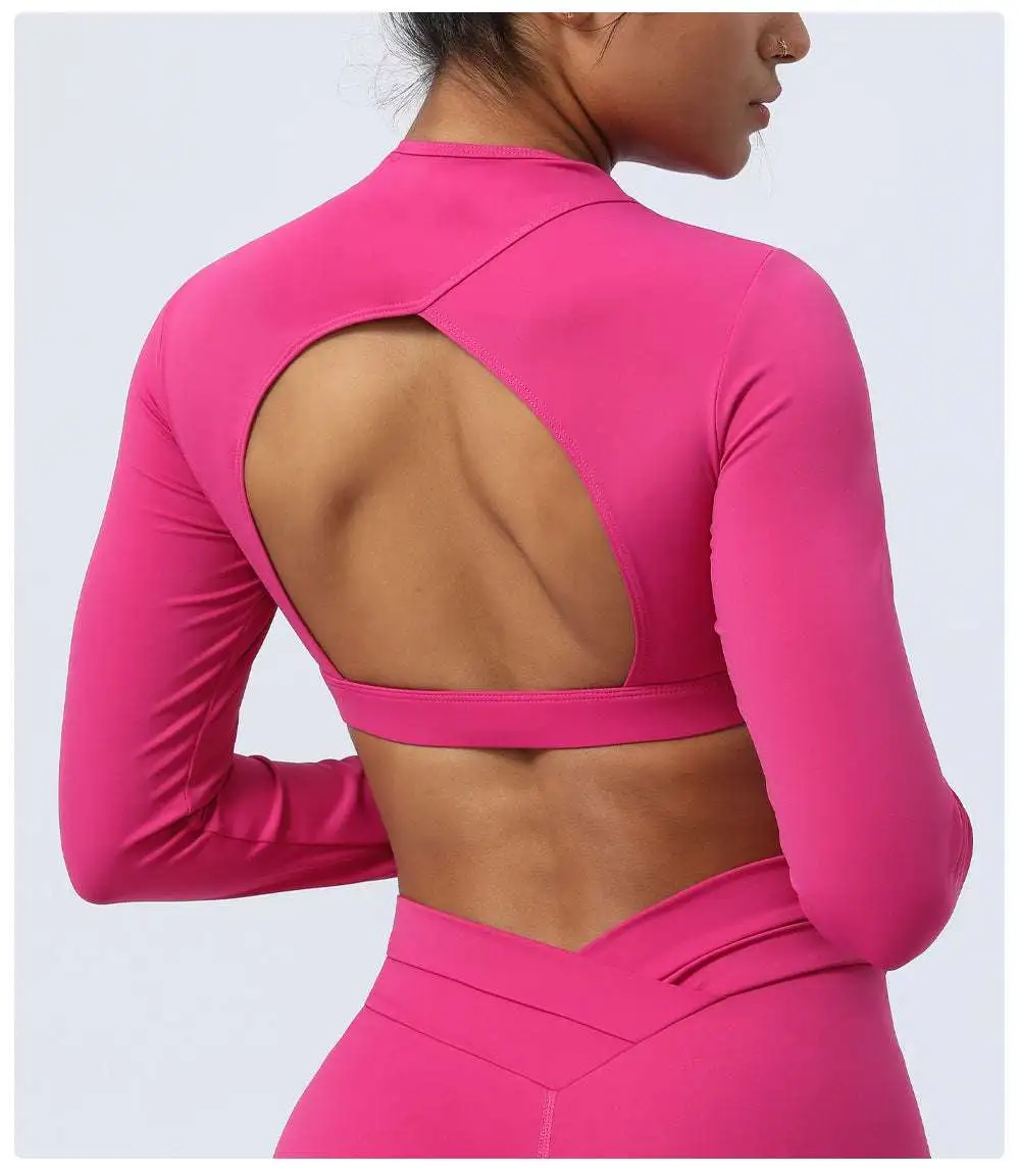 Seamless Backless Top and Leggings Active Set