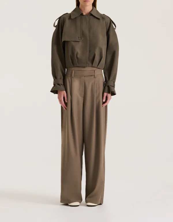 Taupe Relaxed Low-Rise Trouser