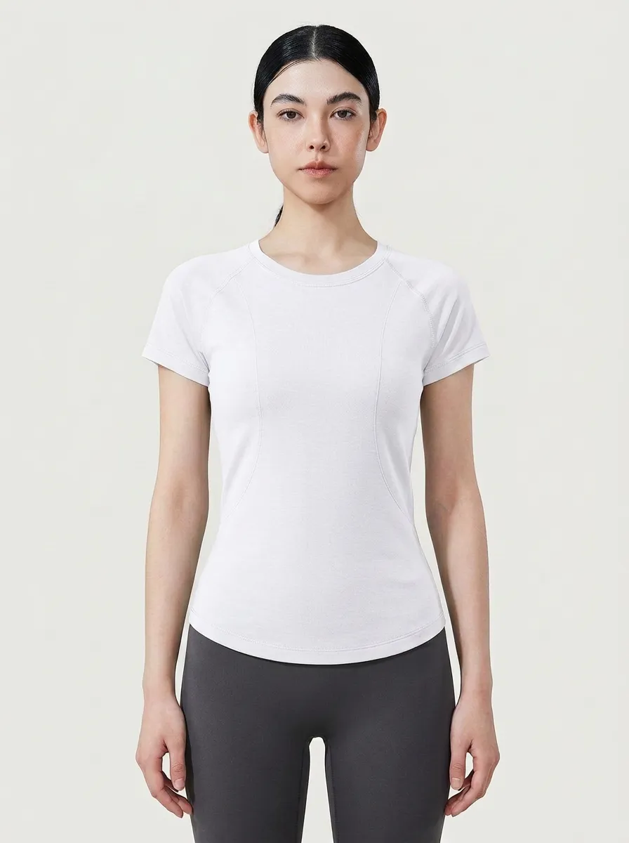 Women's Curved-Hem Raglan Training T-Shirt