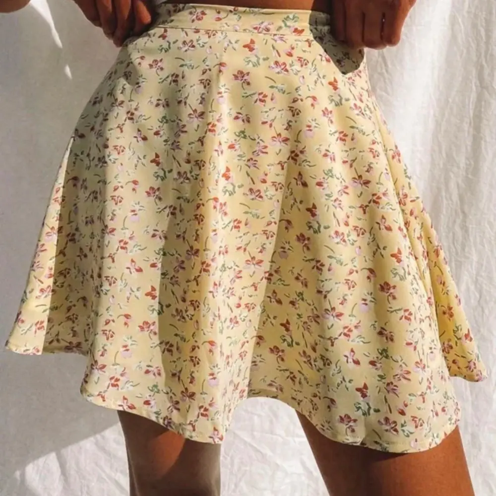 Floral-Print Floral A-Line Skirt