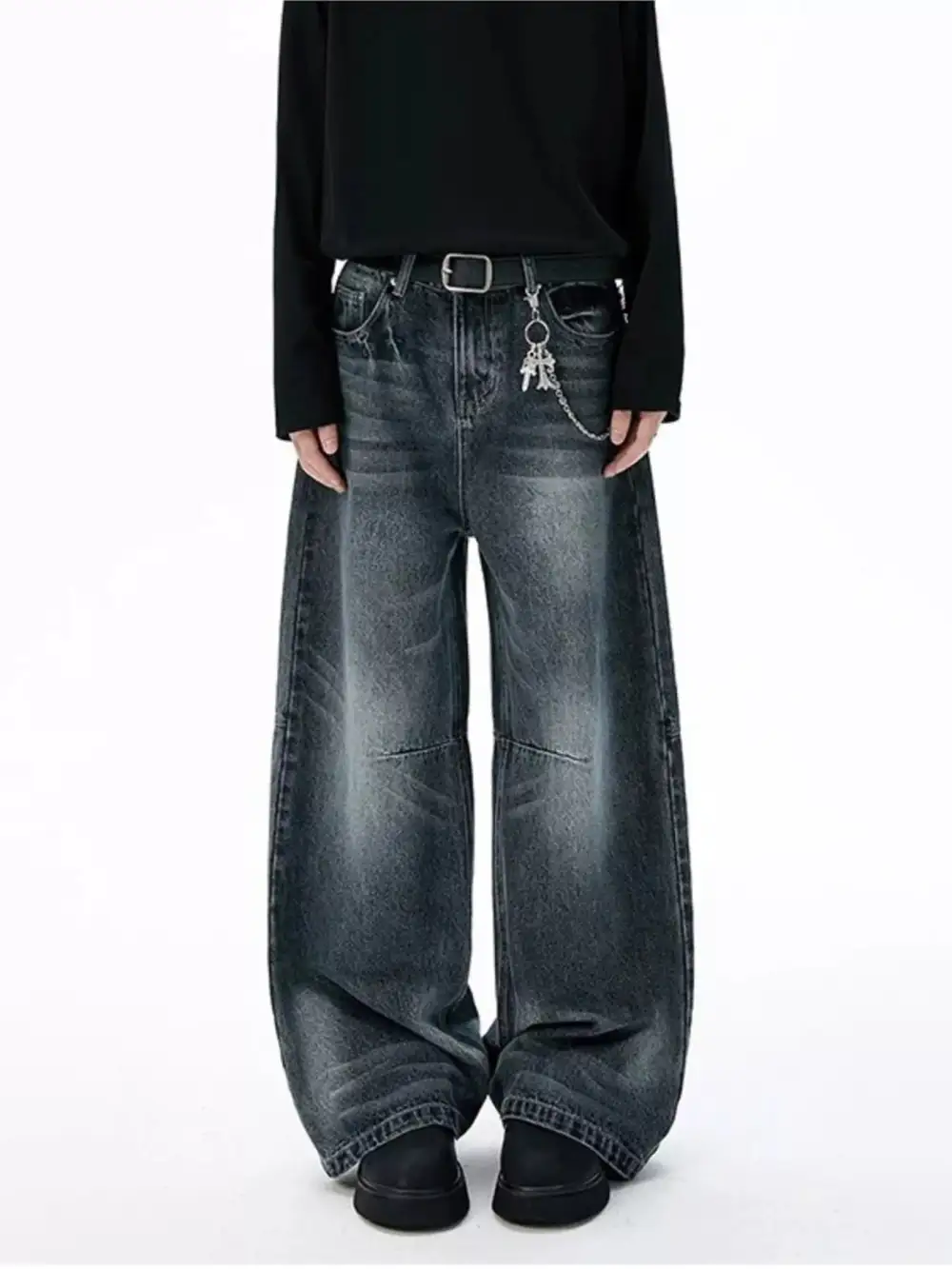 Everyday Men's Full Size Washed Wide Leg Jeans Plus Size