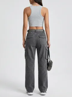 Flexible Multi Pocket Fit Women's Multi Pocket Cargo Pants