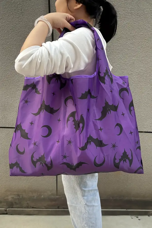 Gothic Pumpkin Foldable Tote Bag