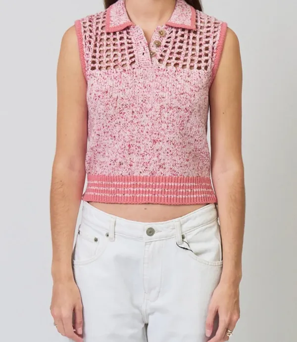 Sleeveless Mesh Polo