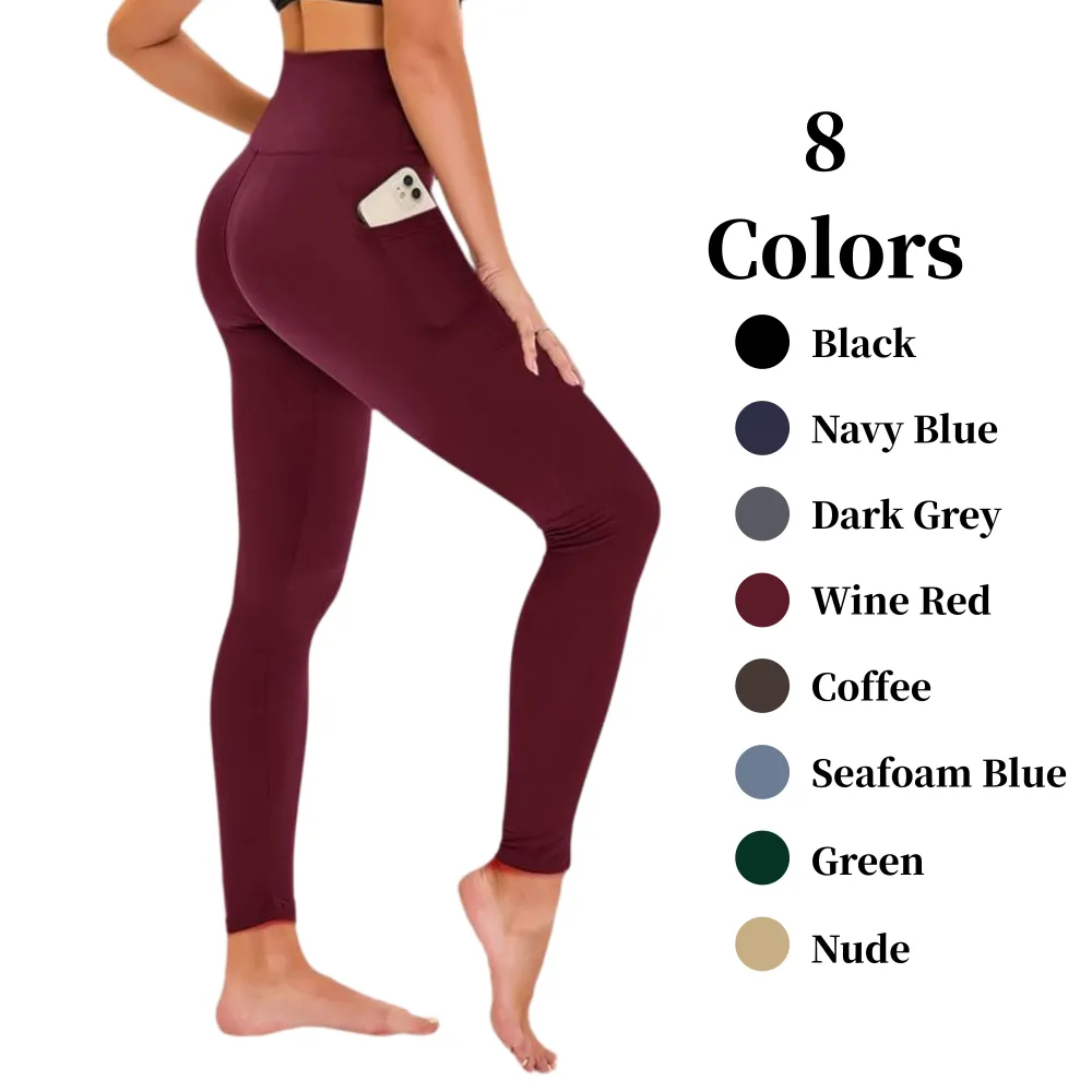 Women's High Waisted Fleece Yoga Pants