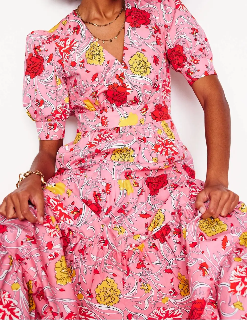 Puff Sleeve Maxi Dress