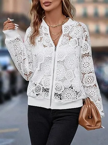9PACK-Women's Fashion Lace Casual Jacket