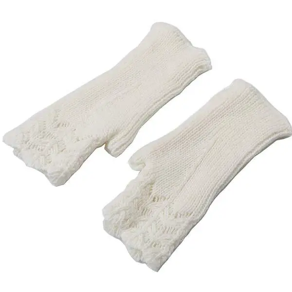 Knitted Warm Half Finger Mitts 11295498C