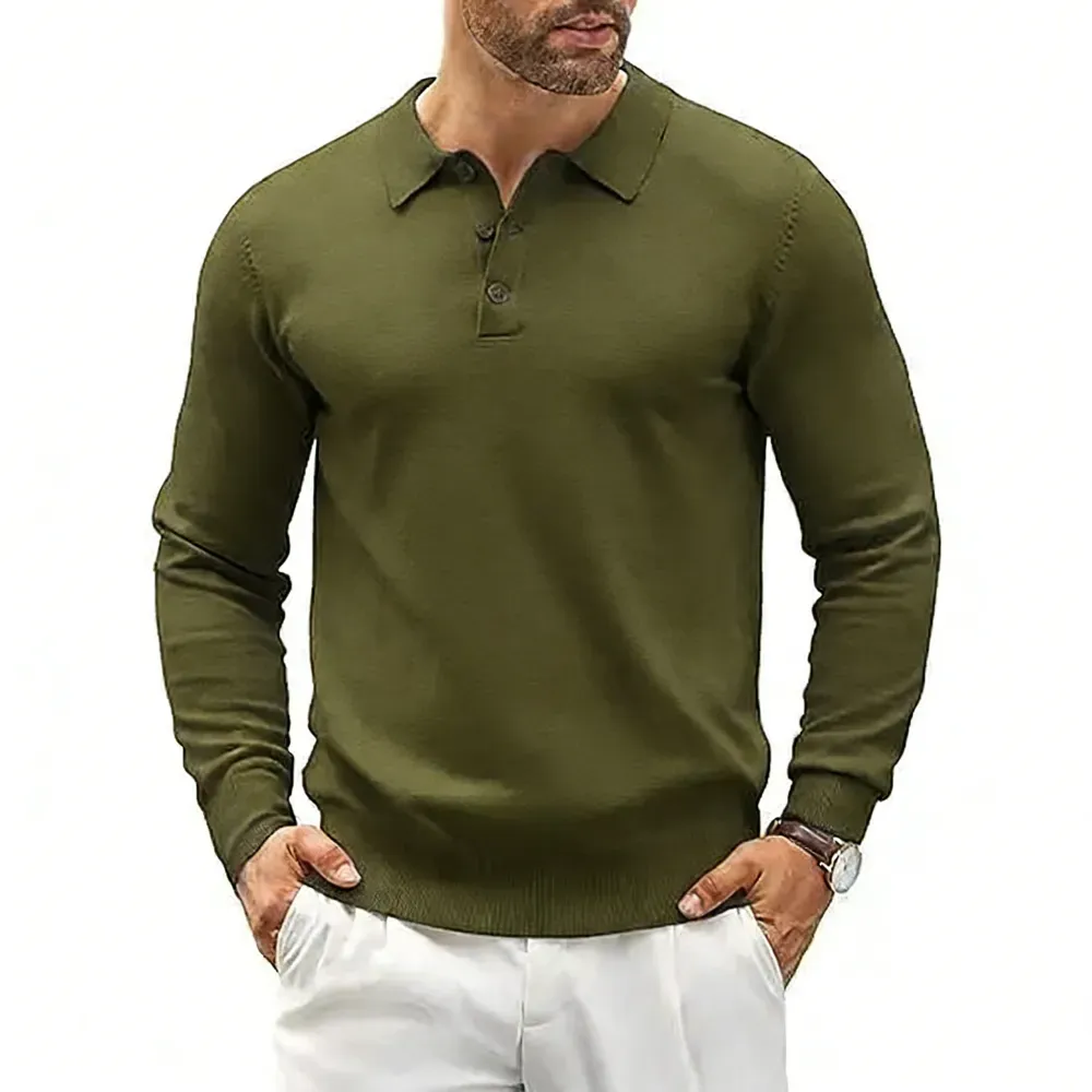 💥DON'T MISS OUT!⏰Men‘s Stretch Cotton Polo Slim-Fit Classic Knit Shirt🛒Final Day Clearance!🔥