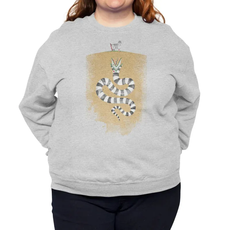 Striped Serpent Graphic Sweatshirt