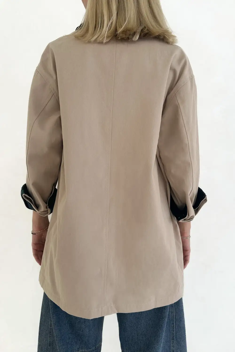Plaid Corduroy Button Front Oversized Coat
