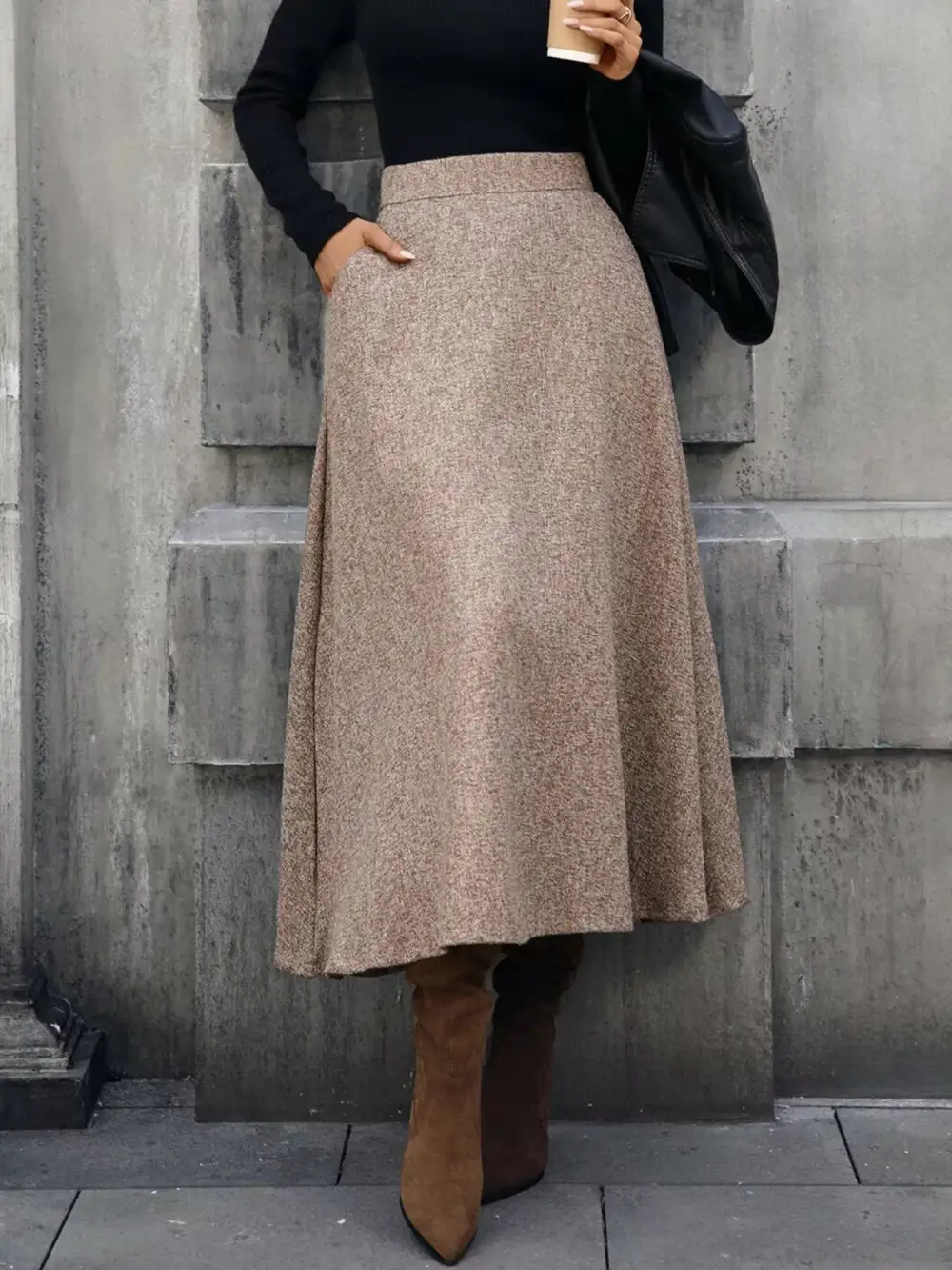 A-line Midi Skirt