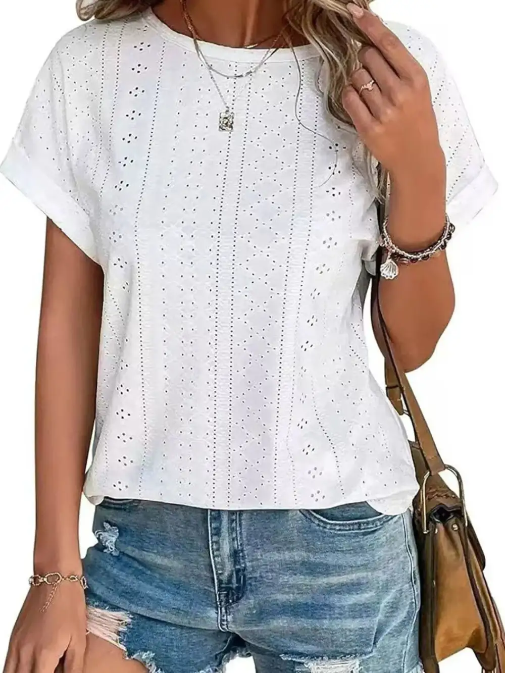 Soft Round-Neck Short-Sleeve T-Shirt