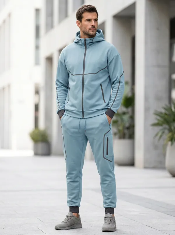 Hooded Tactical-Inspired Unisex Zip Hoodie Tracksuit Set